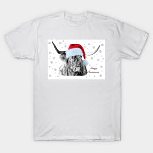 Cladich Highland Christmas Cow T-Shirt